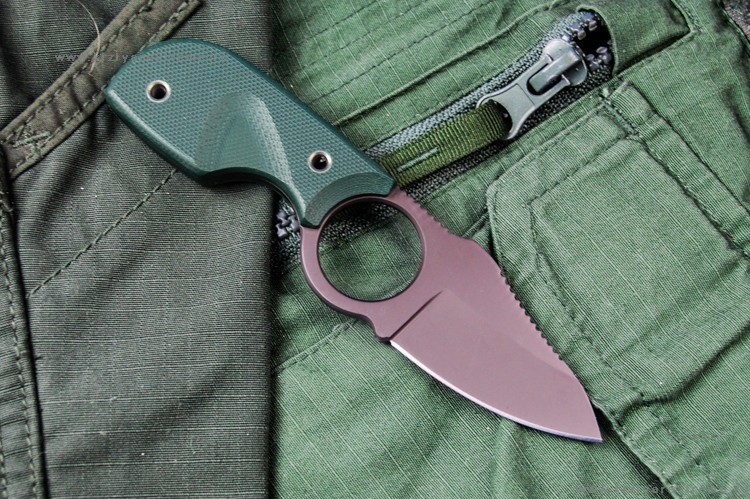 Нож шейный Amigo X D2 GT gray - зеленый Kizlyar Supreme фото