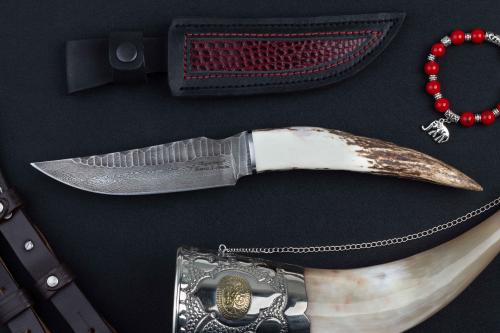 Нож Тарантул дамаск рог Беркут