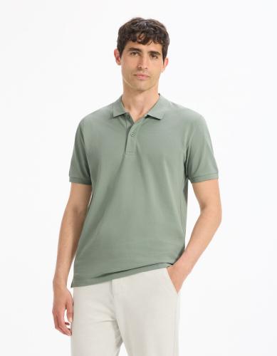 Рубашка-поло из хлопка с пике Celio