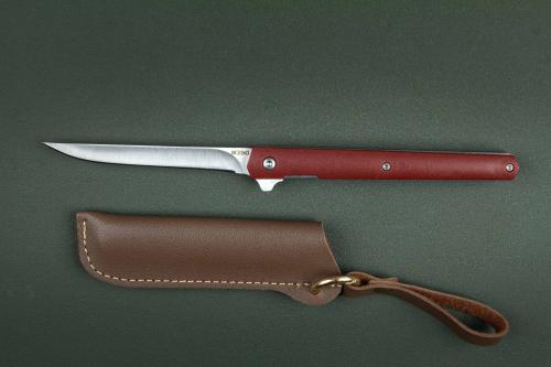 Нож складной Стилет М390 пластик красный