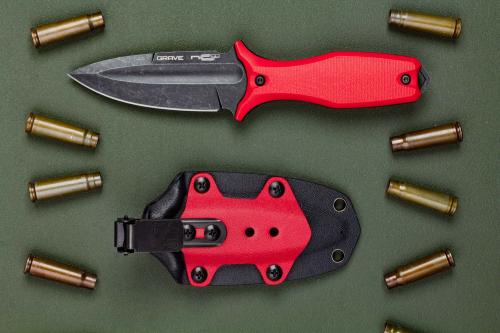 Нож Grave G10 red black s/w  – N.C.CUSTOM Нож Grave G10 red black s/w  – N.C.CUSTOM