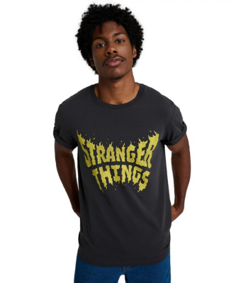 Кофта Wrangler STRANGER THINGS TEE WASHED BLACK