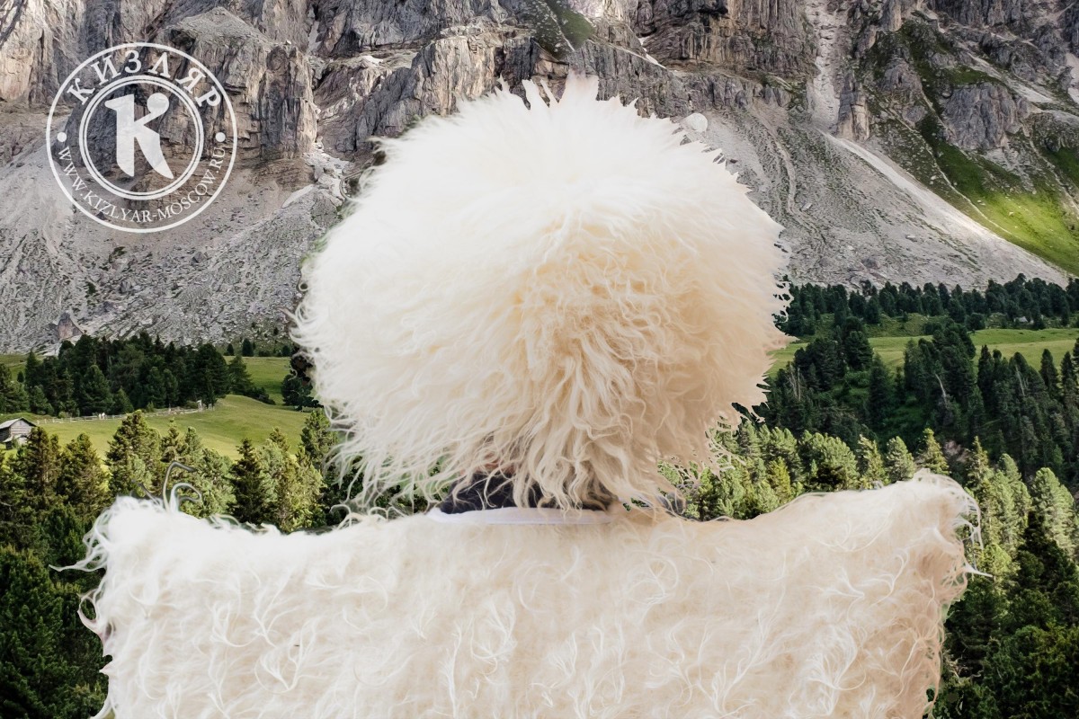 Папаха кавказская овечья белая Кизляр фото