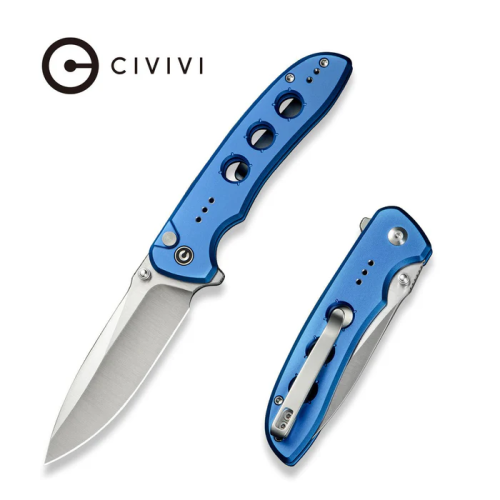 Складной нож CIVIVI Hyperpulse satin сталь 14C28N, рукоять Blue Aluminum