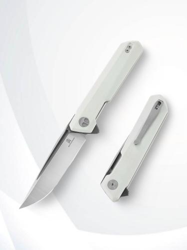 Нож Bestechman Dundee satin/grey titanized сталь D2, рукоять White G10