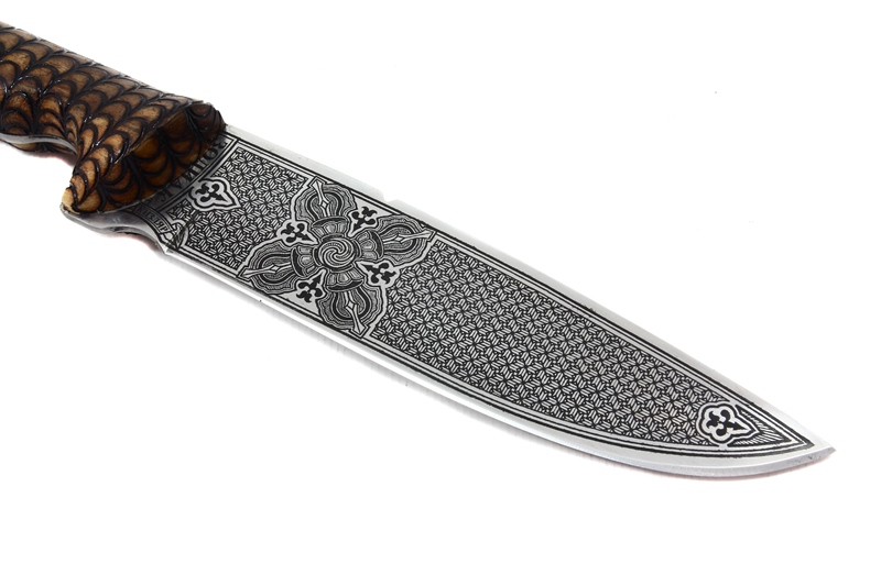 Нож Зодиак - жженый орех Поиск Кизляр фото