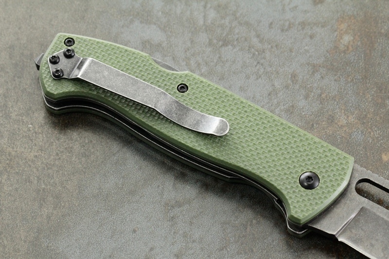 Складной нож Ute 440C Stone Wash Green G10 фото