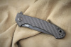 Складной нож ZT 0450CF Sinkevich Flipper DLC сталь CPM-S35VN, рукоять карбон/титан
