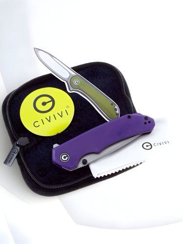 Складной нож CIVIVI Brazen сталь 14C28N, рукоять Purple G10 Складной нож CIVIVI Brazen сталь 14C28N, рукоять Purple G10