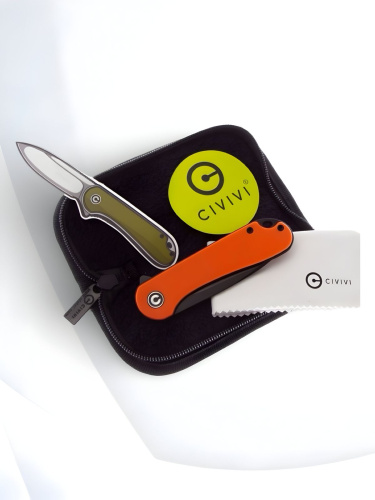 Складной нож CIVIVI Elementum Blackwash сталь D2, рукоять Orange G10 Складной нож CIVIVI Elementum Blackwash сталь D2, рукоять Orange G10