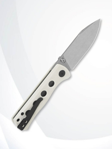 Нож QSP Canary Folder blackwash сталь 14C28N, рукоять White G10