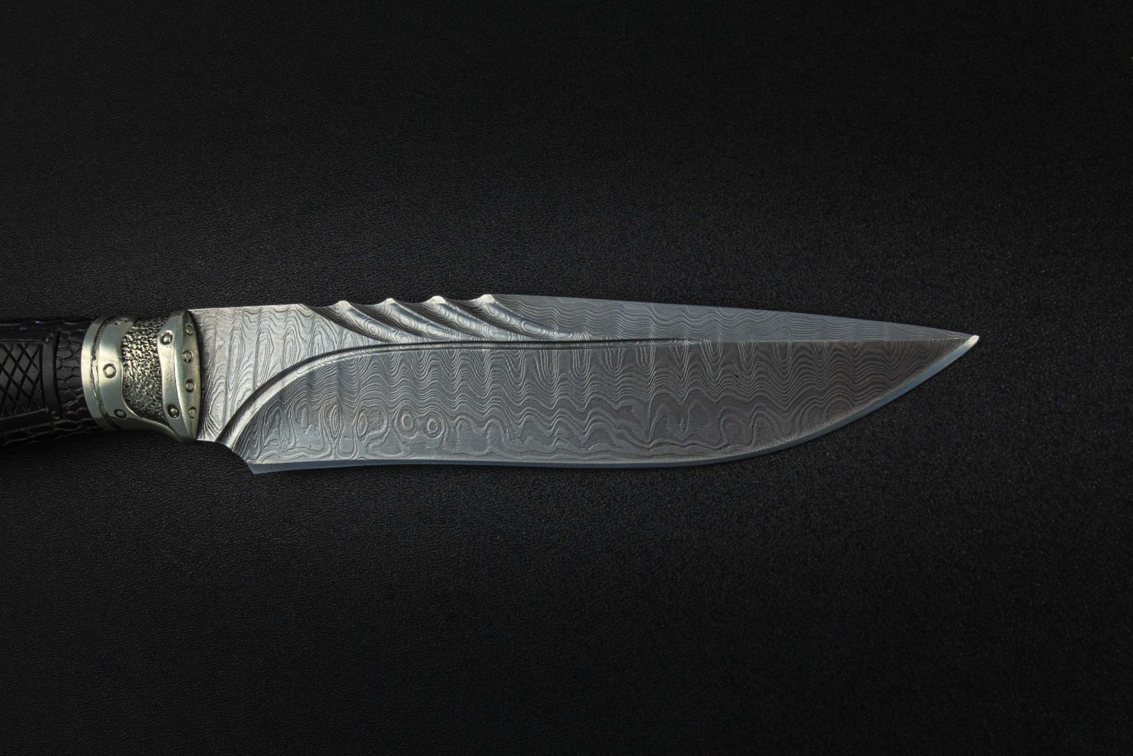 Нож Хищник дамаск граб Адамов