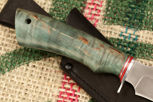 Нож Турист 2 (Булат, стабилизированная карельская берёза)