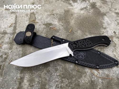 Нож Волк AUS-8 резная рукоять граб Кизляр Андреев