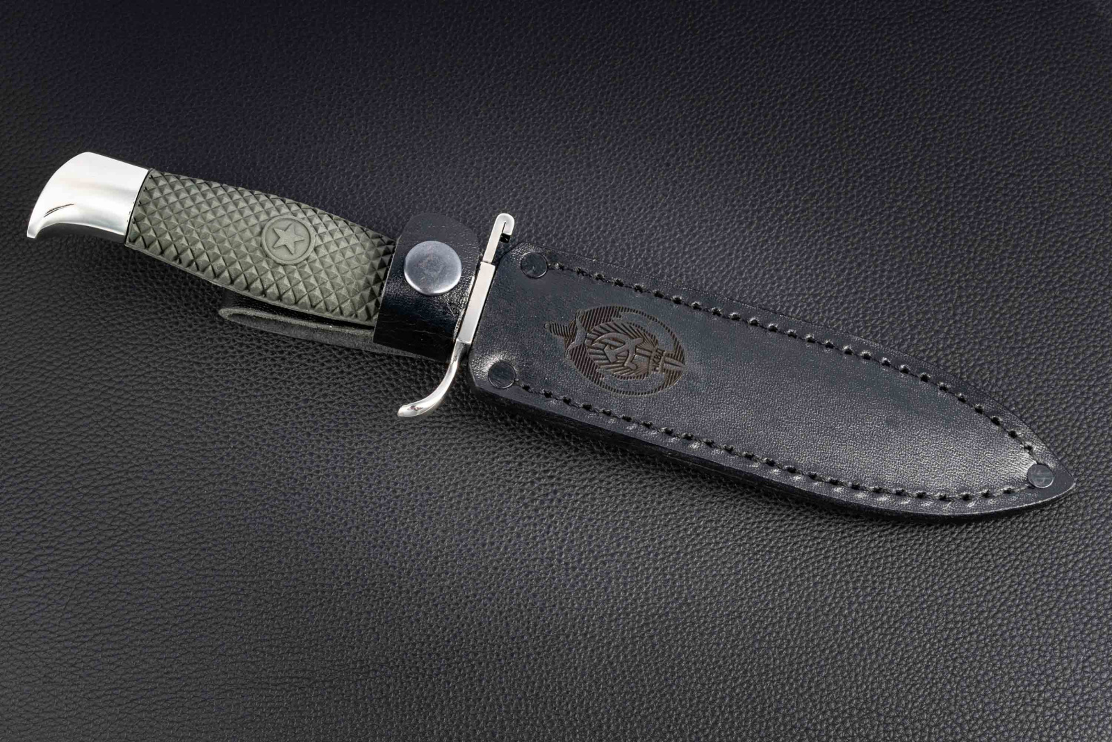 Нож Финка НКВД Х12мф эластрон зеленый Андреев