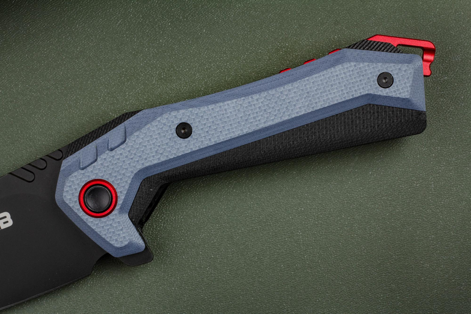 Складной нож CJRB Tigris PVD сталь AR-RPM9, рукоять Black/Grey G10