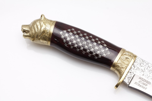 Нож Медведь Сталь Х12МФ Граб Унцукульская насечка Нож Медведь Сталь Х12МФ Граб Унцукульская насечка