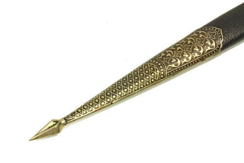 Кинжал сувенирный модель №10 малый кожа/мельхиор Поиск Кизляр