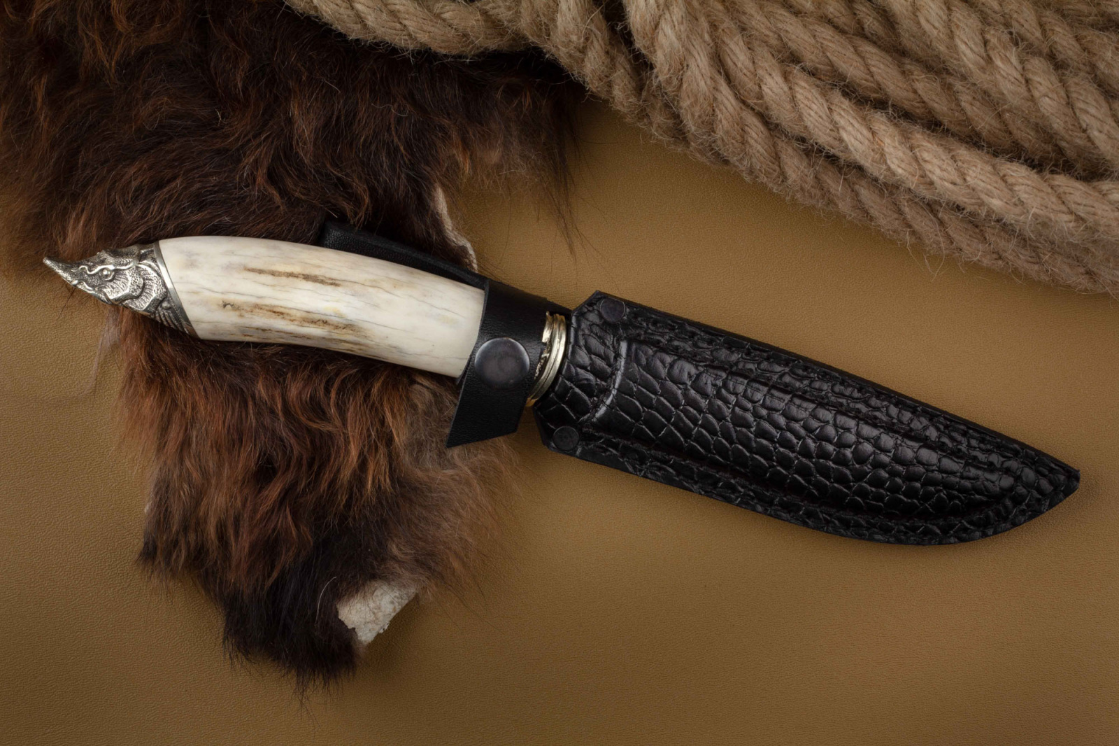 Нож Спец (Осетр) никель/дамаск Адамов