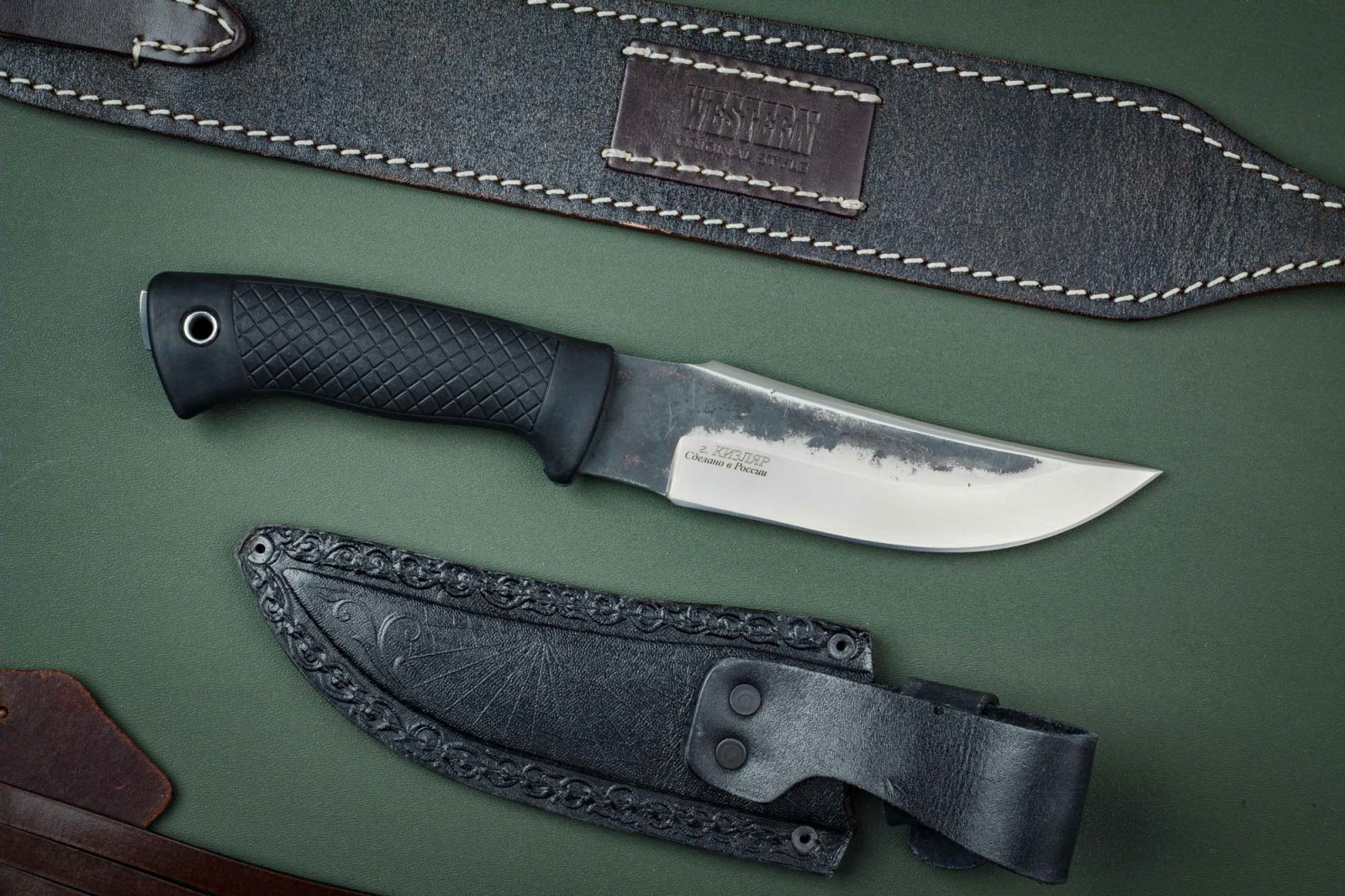 Нож Тарантул Х12МФ-резина Беркут Кизляр