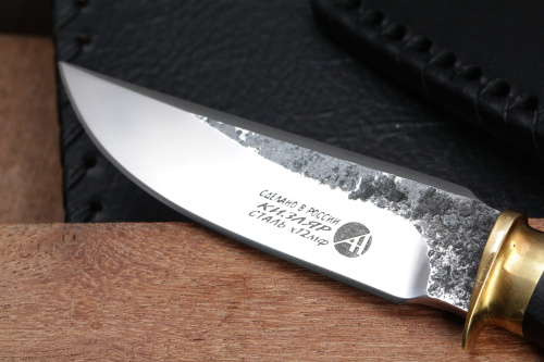 Нож Грибник Х12МФ/латунь Блажко