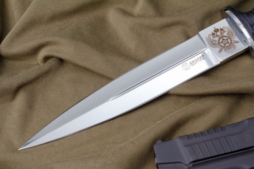 Нож КО-2 Кожа с символикой СВР Нож КО-2 Кожа с символикой СВР