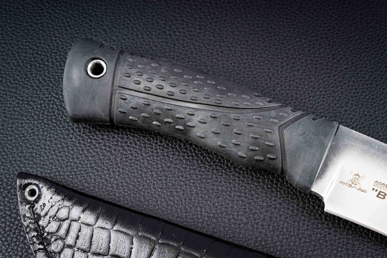 Нож Волк AUS-8 эластрон черный Андреев