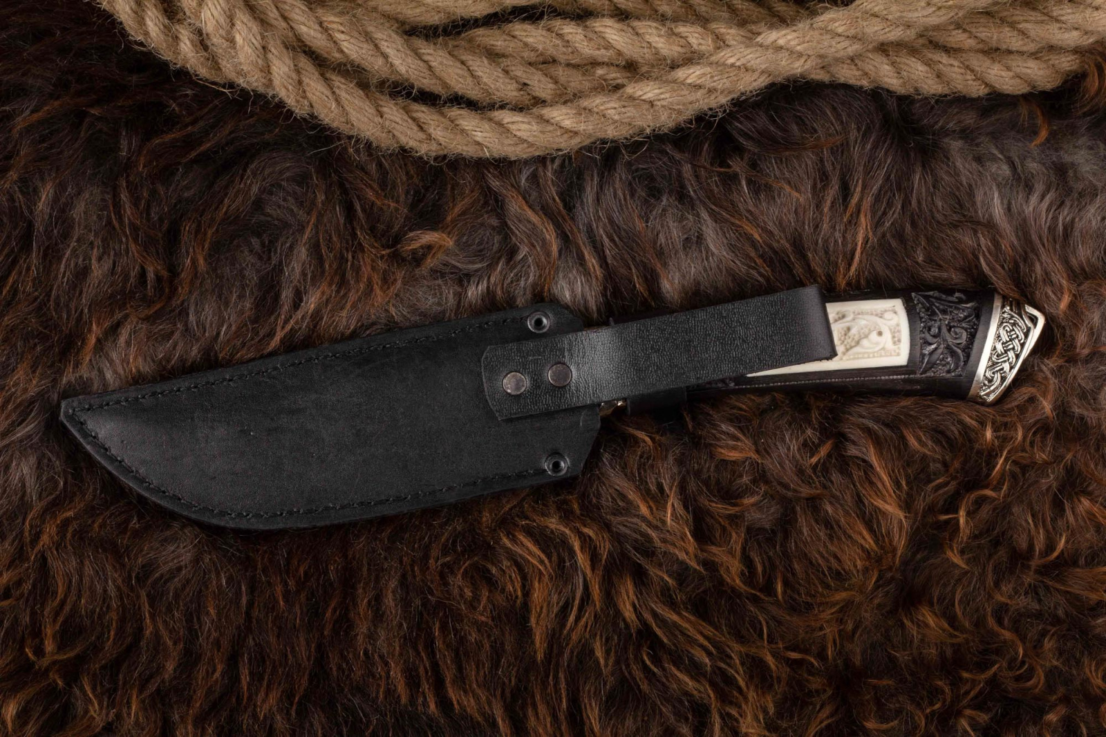 Нож Клык-2 дамаск (пила) Адамов