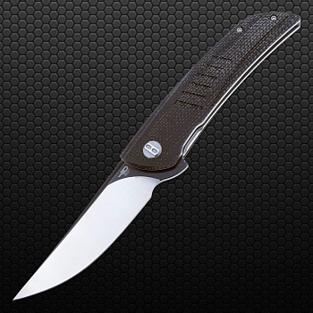 Нож складной Bestech Swift сталь D2 Black/Satin, рукоять Black Canvas Micarta