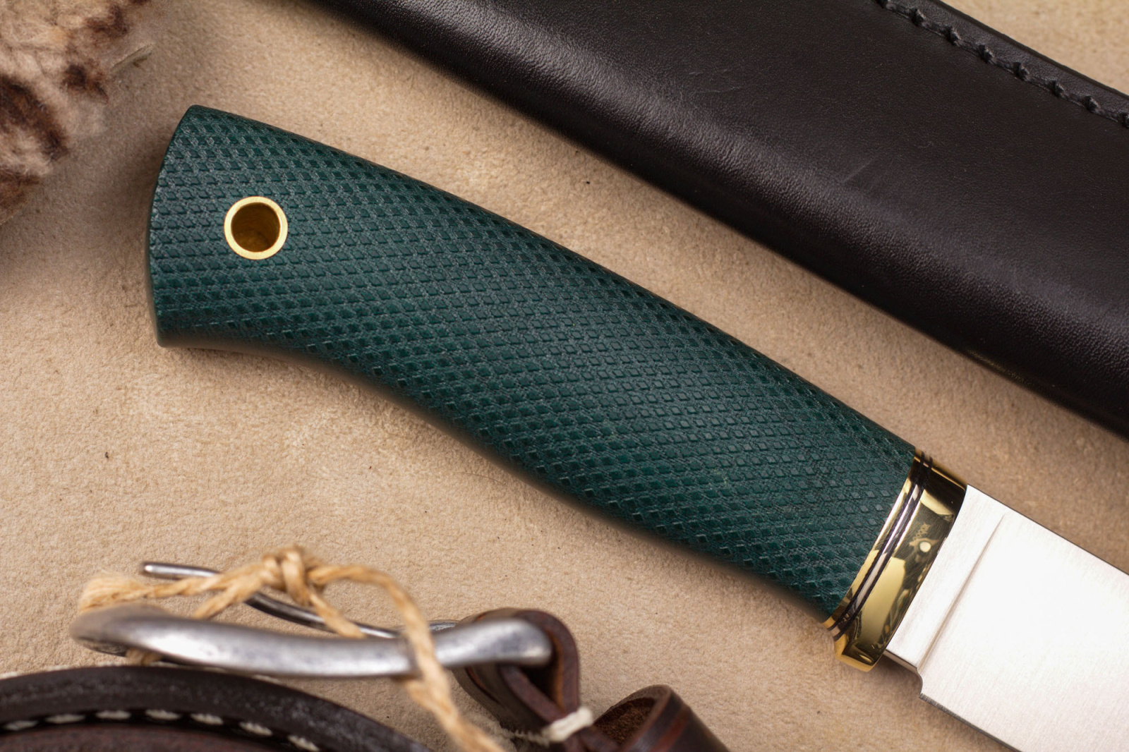 Нож Гризли Эксперт N690 изумруд конвекс Южный Крест