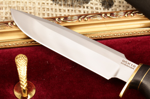 Нож Чибис (95Х18, чёрный граб)