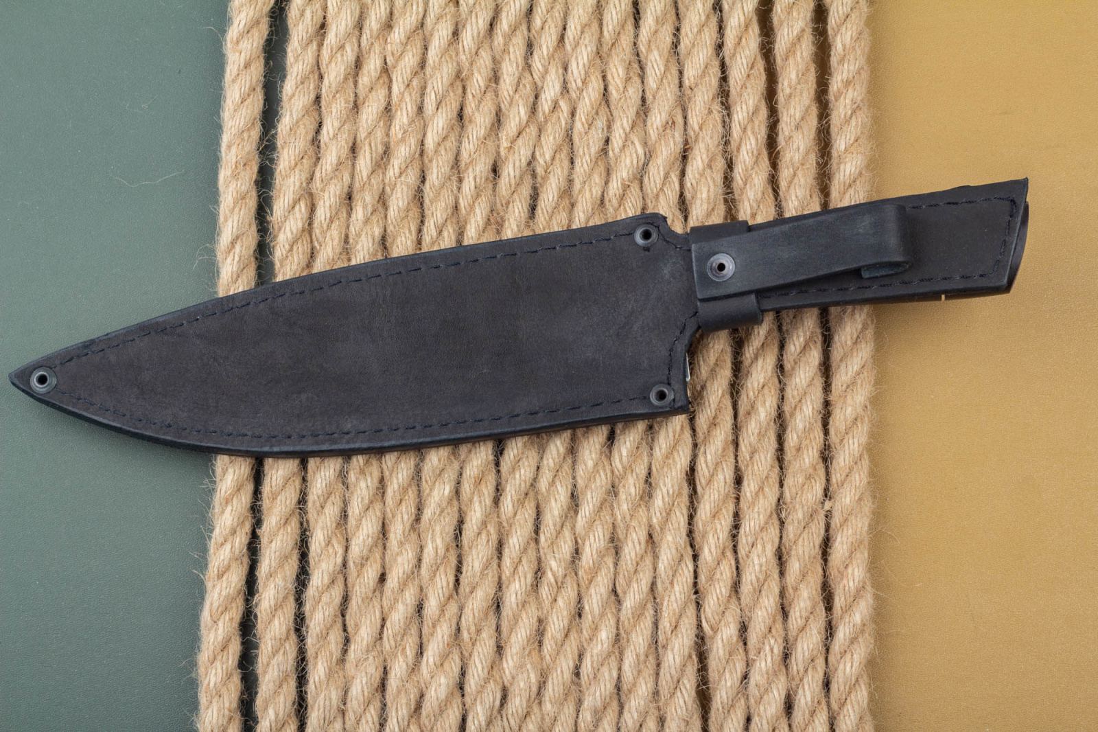 Нож Кухонный Шеф без подставке в кож.чехле (110Х18МШд, черный граб) Lemax