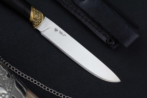 Нож Ш-1 65х13 латунь граб Беркут Кизляр