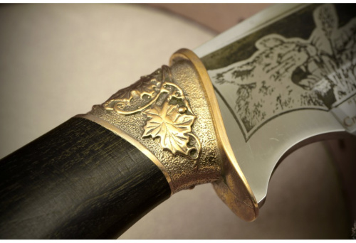 Нож Рысь латунь/65Х13 Беркут Кизляр