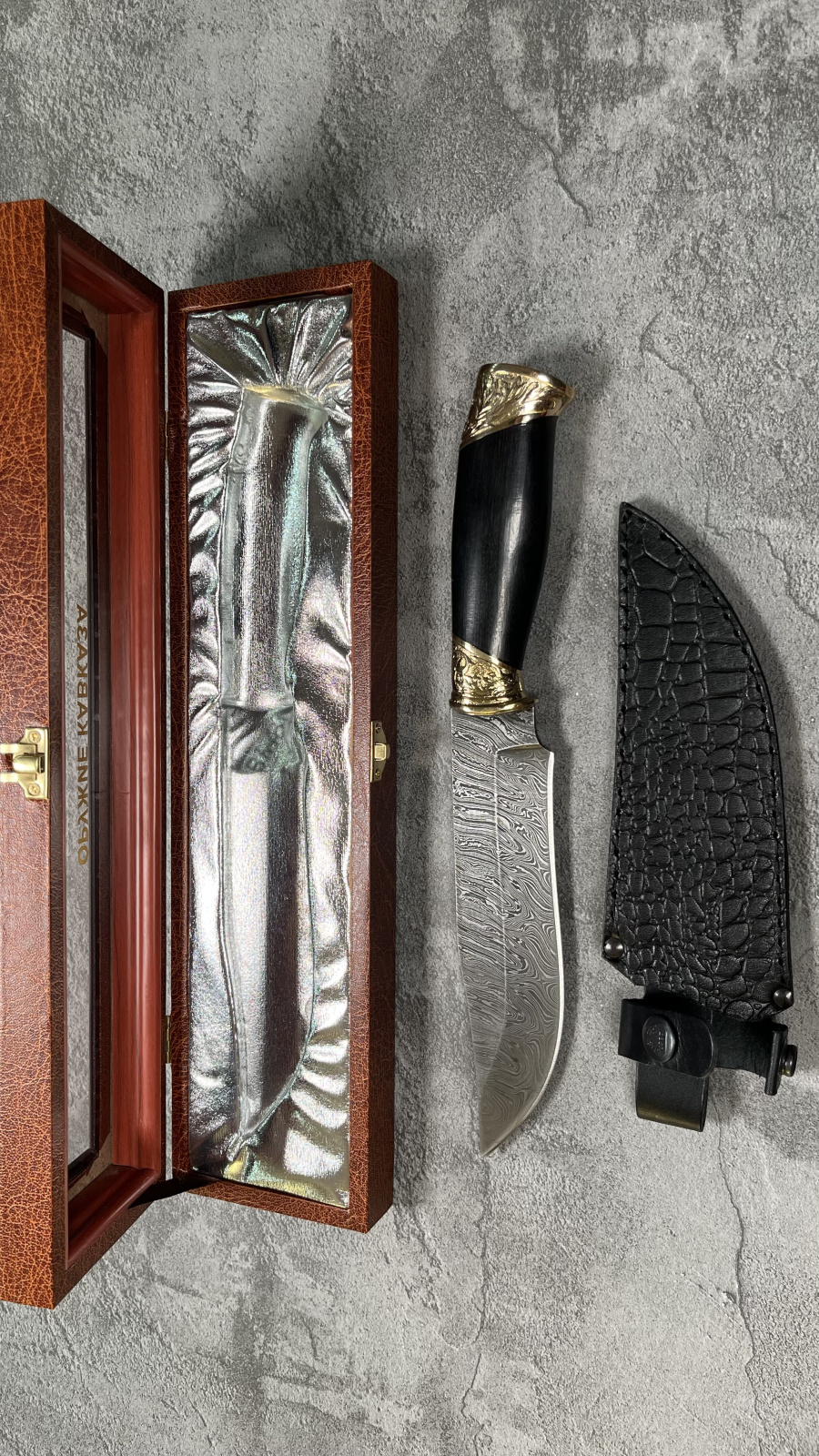 Нож Викинг дамаск/граб