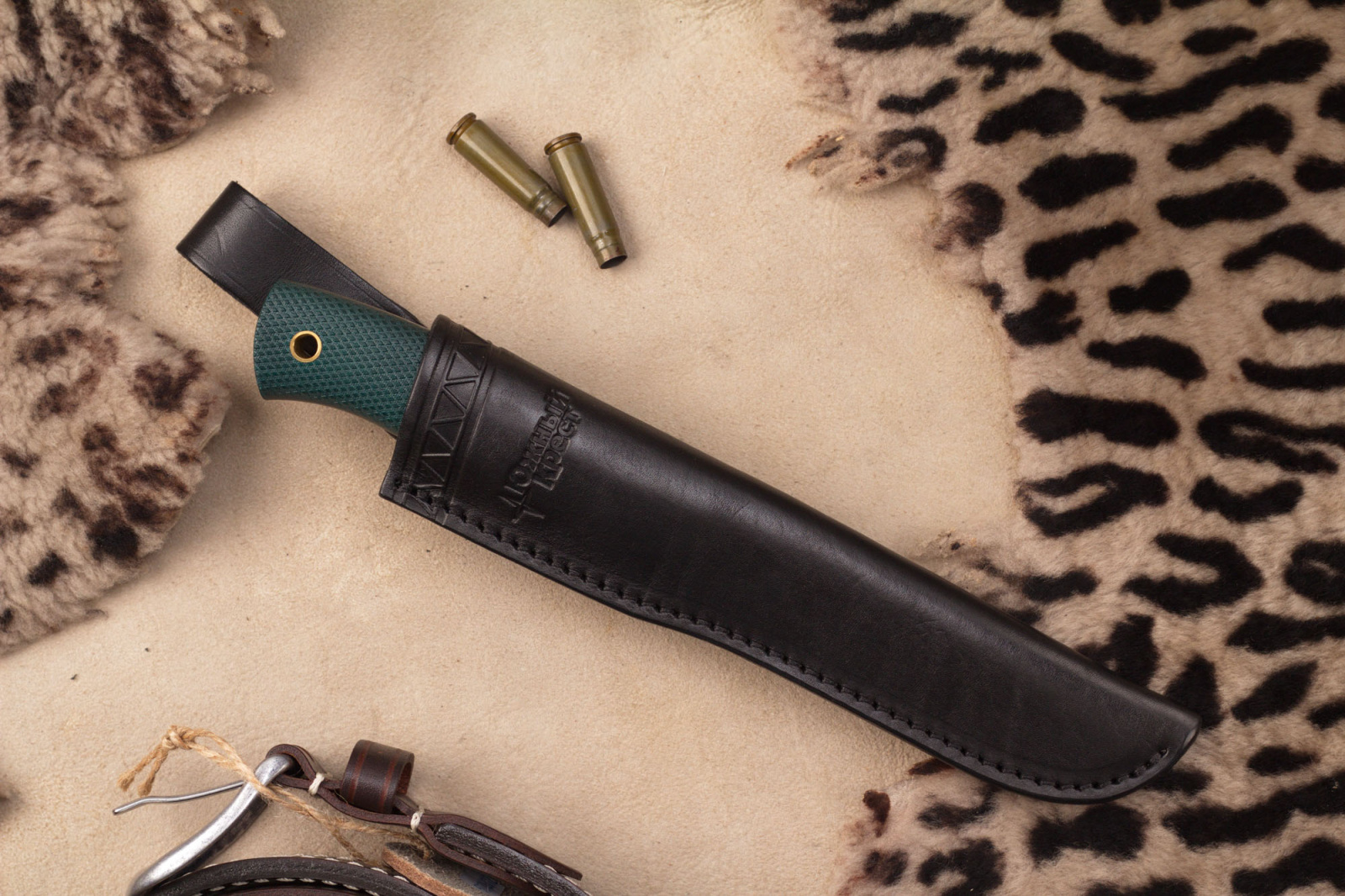 Нож Гризли Эксперт N690 изумруд конвекс Южный Крест