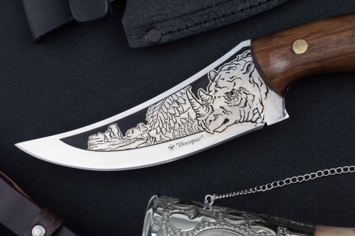 Нож Носорог 65х13 клепанный Беркут Кизляр