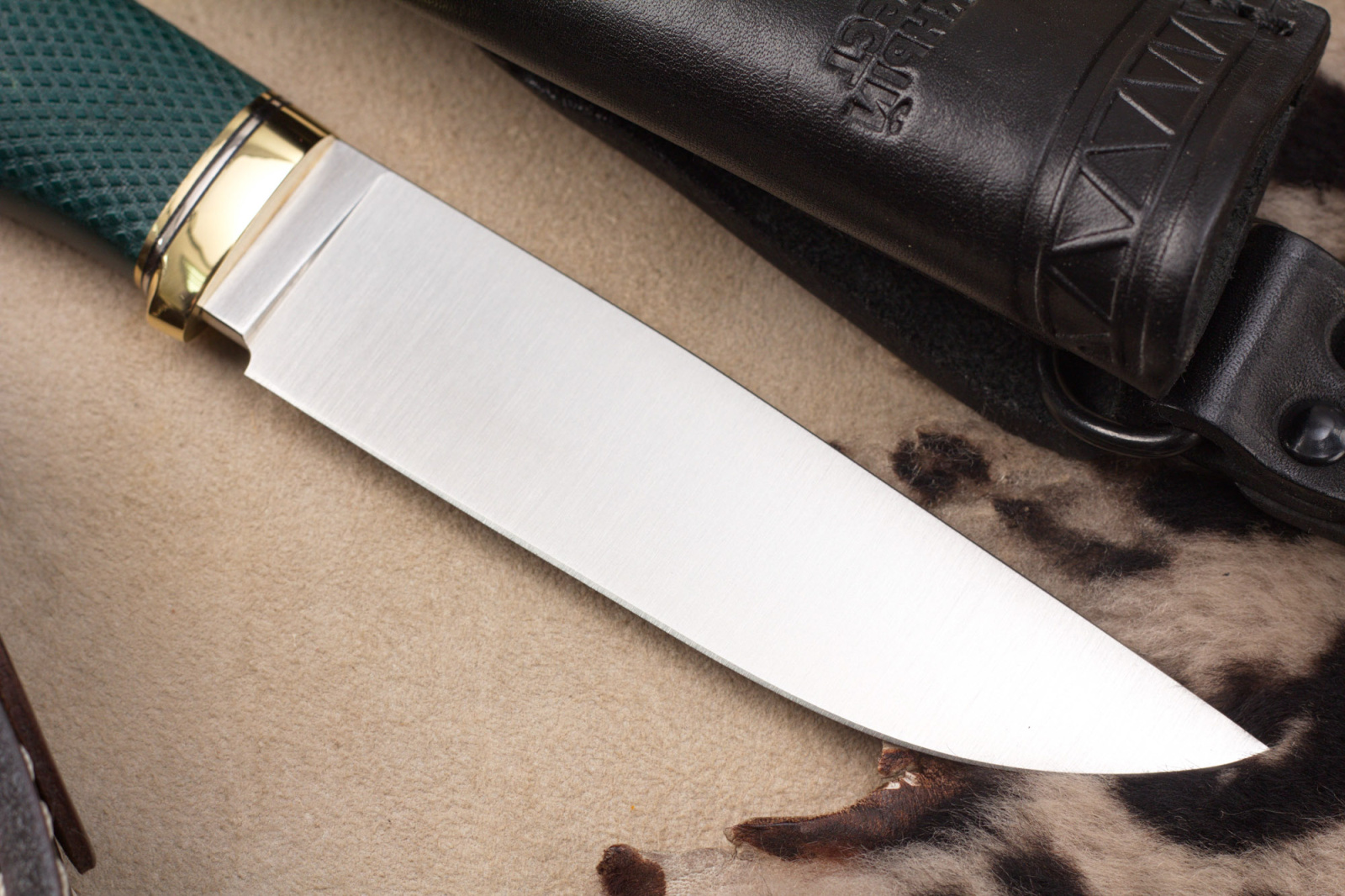 Нож Гризли Эксперт N690 изумруд конвекс Южный Крест