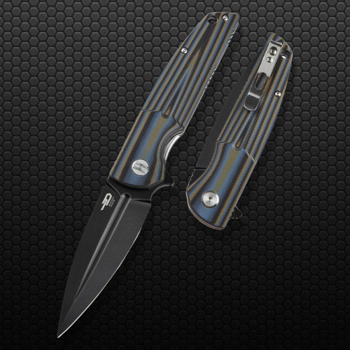 Нож складной Bestech Fin Blue Gmascus