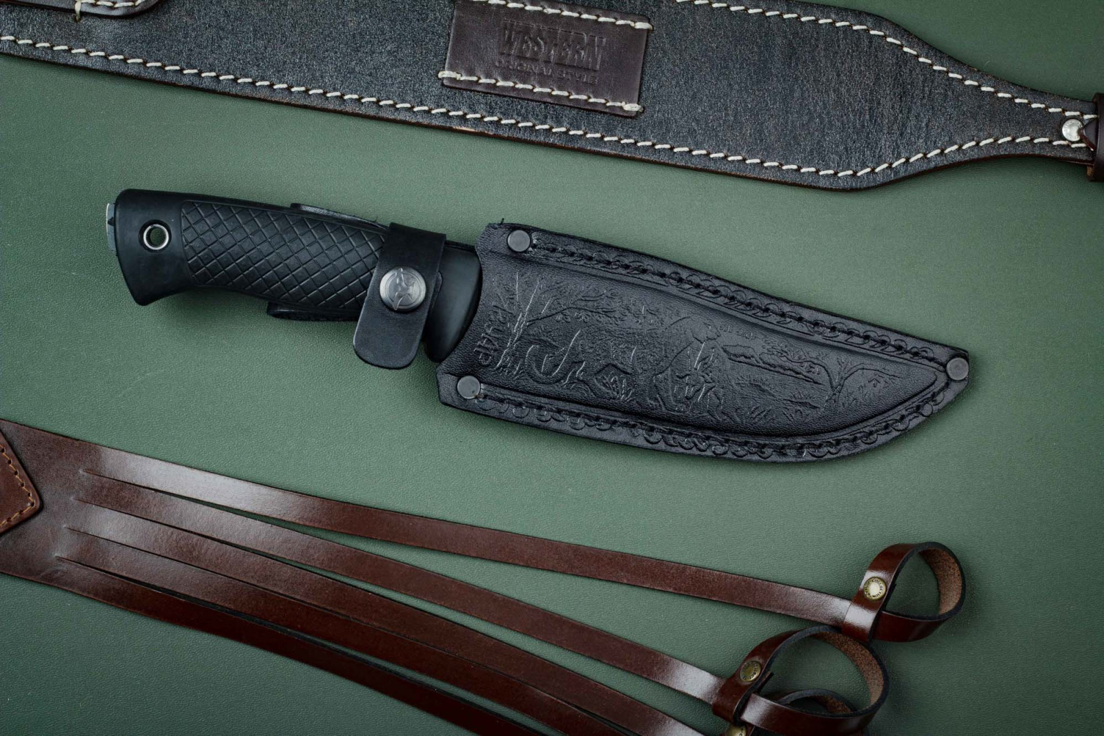 Нож Ягуар Х12 (D2) резина Беркут