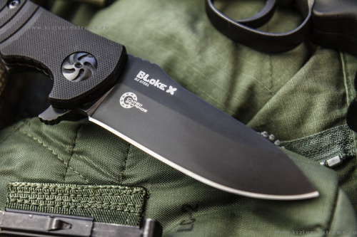 Складной нож Bloke X D2 black Titanium