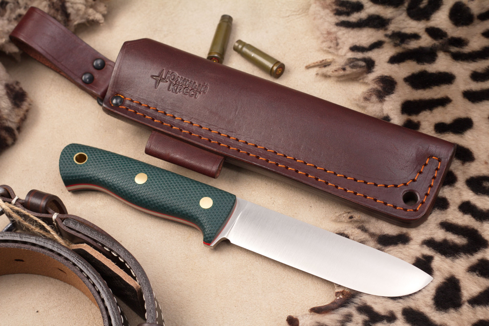 Нож Кедр L N690 изумруд конвекс Южный Крест