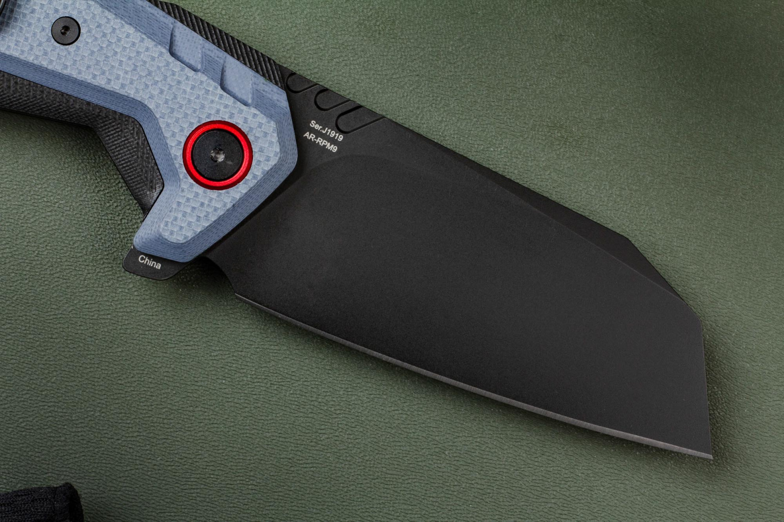 Складной нож CJRB Tigris PVD сталь AR-RPM9, рукоять Black/Grey G10