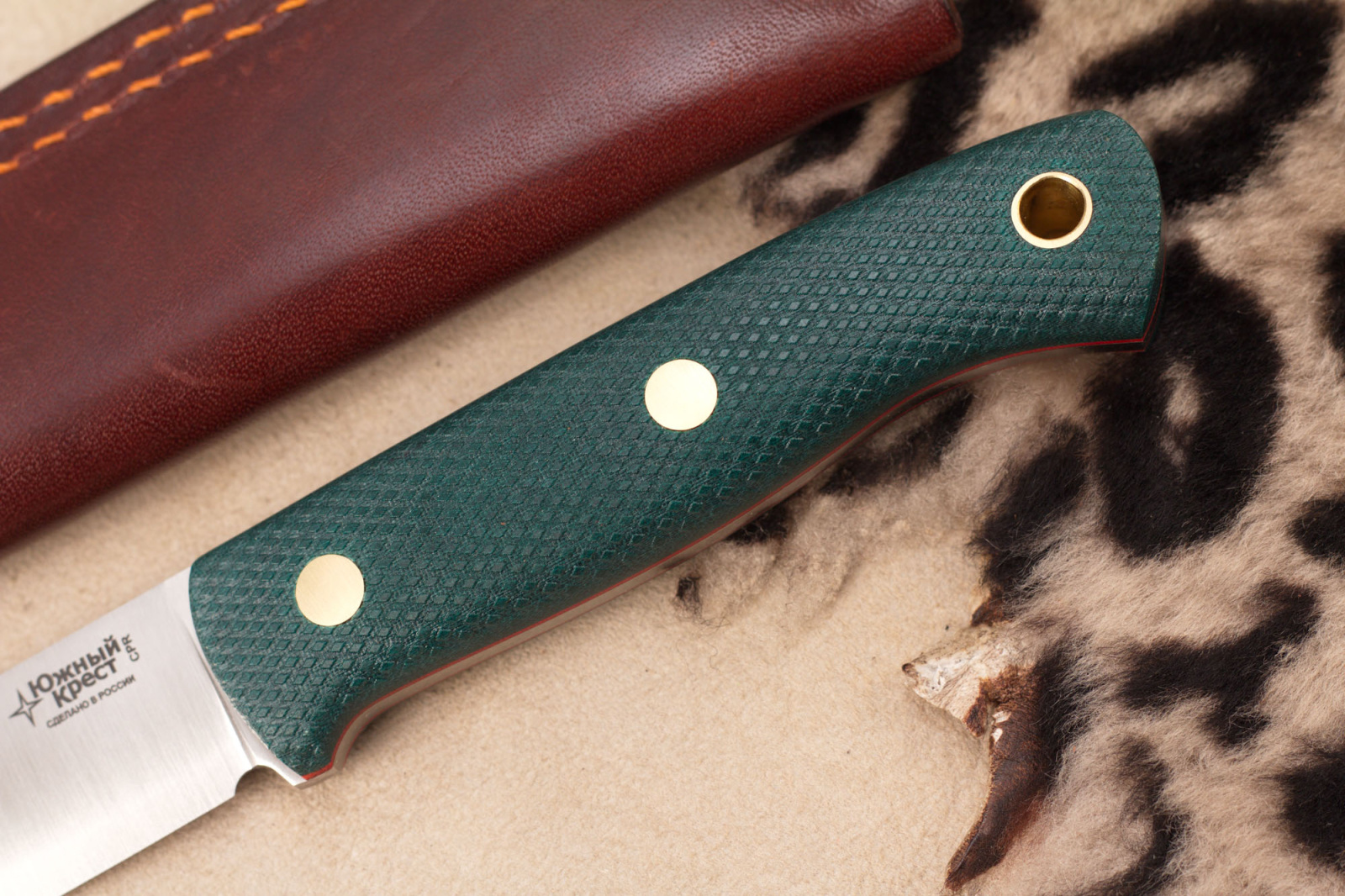 Нож Бушкрафт CPR изумруд конвекс Южный Крест