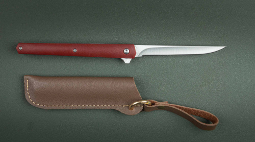 Нож складной Стилет М390 пластик красный