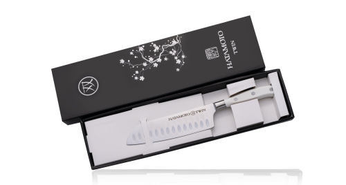 Кухонный нож Японский Шеф Сантоку Hatamoto TW-003B