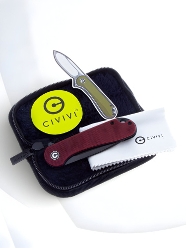 Складной нож CIVIVI Elementum Blackwash сталь D2, рукоять Burgundy G10 Складной нож CIVIVI Elementum Blackwash сталь D2, рукоять Burgundy G10