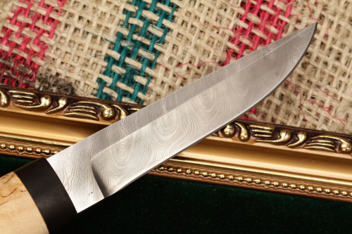 Нож Финский (дамаск, карельская берёза)