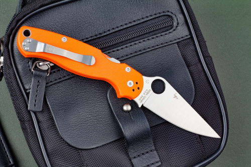 Нож Paramilitary 2 CH оранжевый Spyderco
