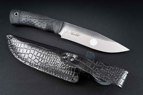 Нож Волк AUS-8 эластрон черный Андреев